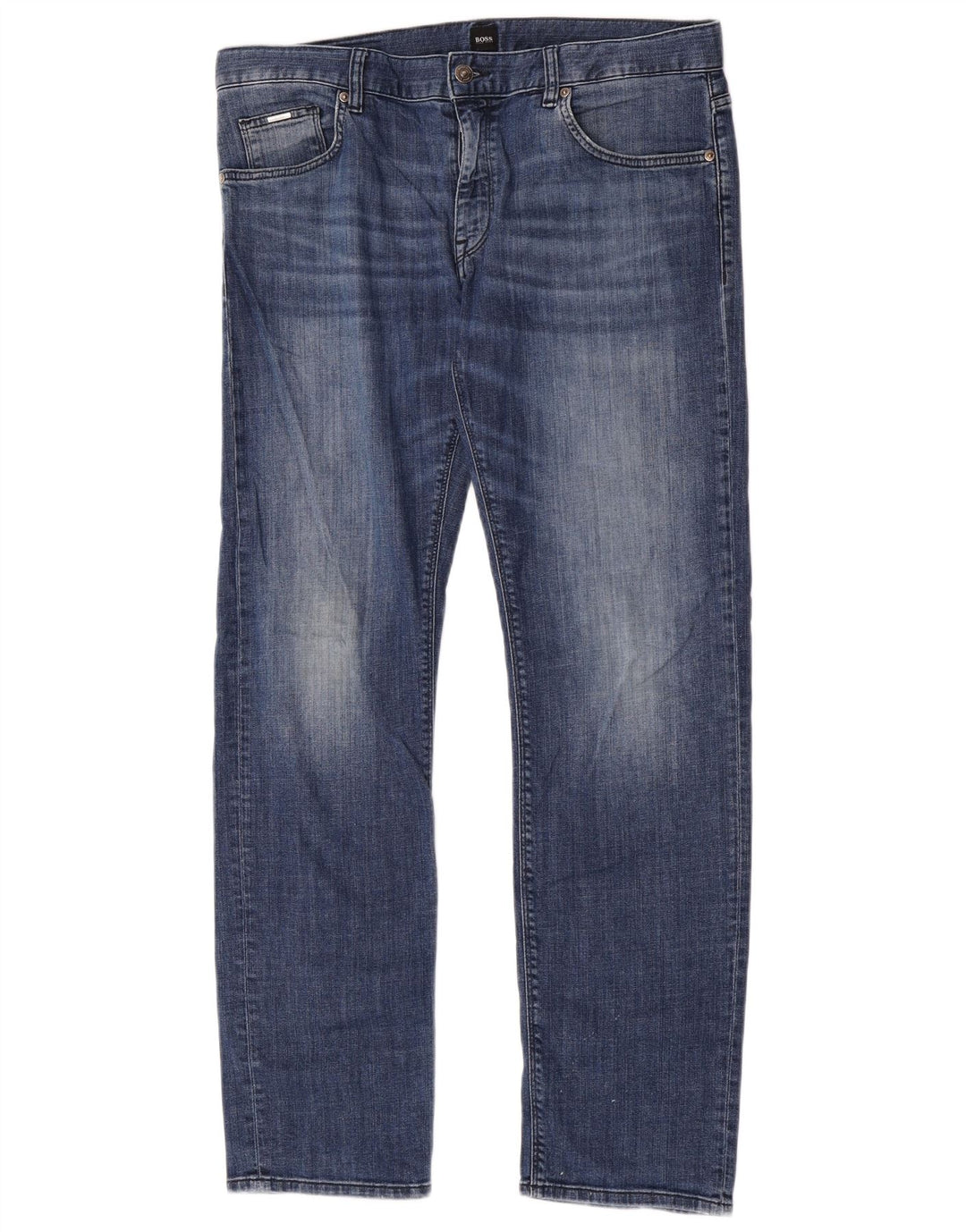 Męskie jeansy ze stretchem Hugo Boss W34 L32 Niebieskie bawełniane