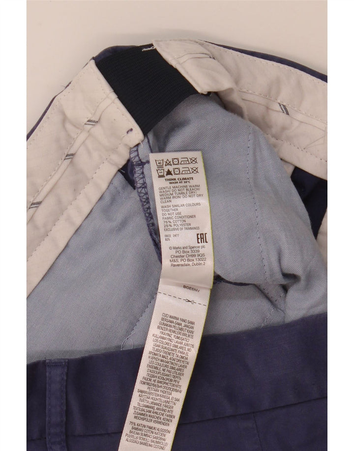 Męskie spodenki Chino Marks & Spencer W34, duże, granatowe, bawełniane