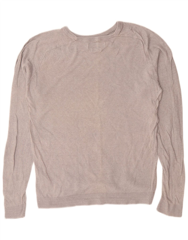 Męski sweter Jack & Jones z okrągłym dekoltem, duży, szary, lniany