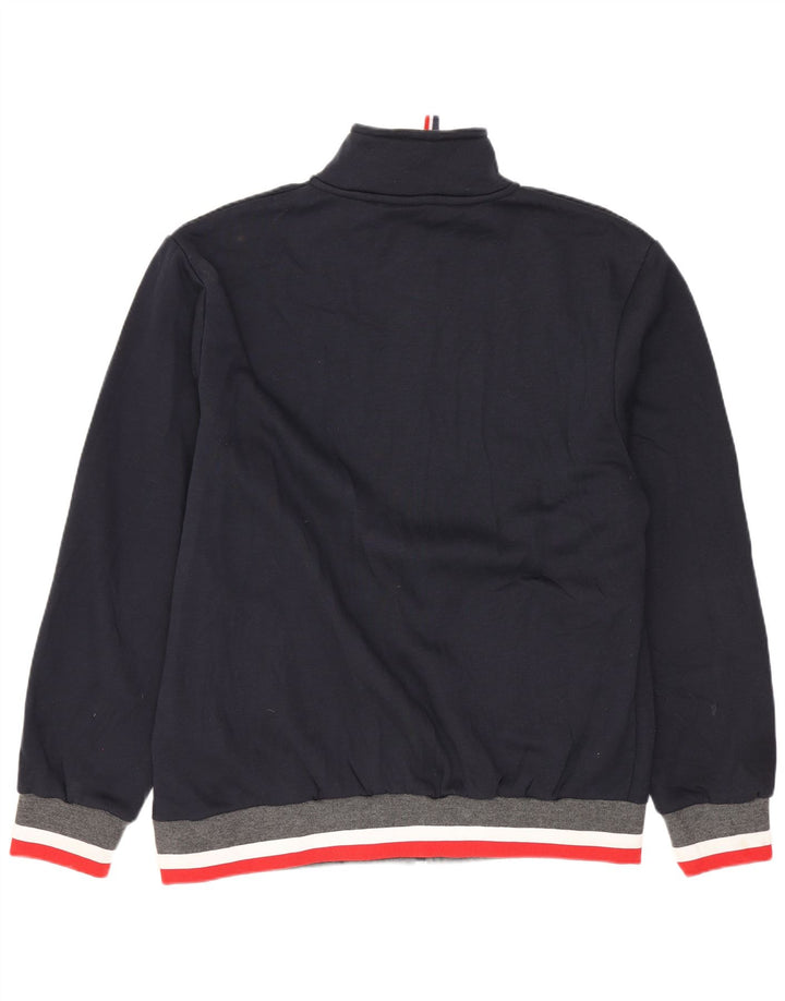 Męska kurtka dresowa UMBRO z grafiką XL, granatowa, z poliestru w blokach kolorów