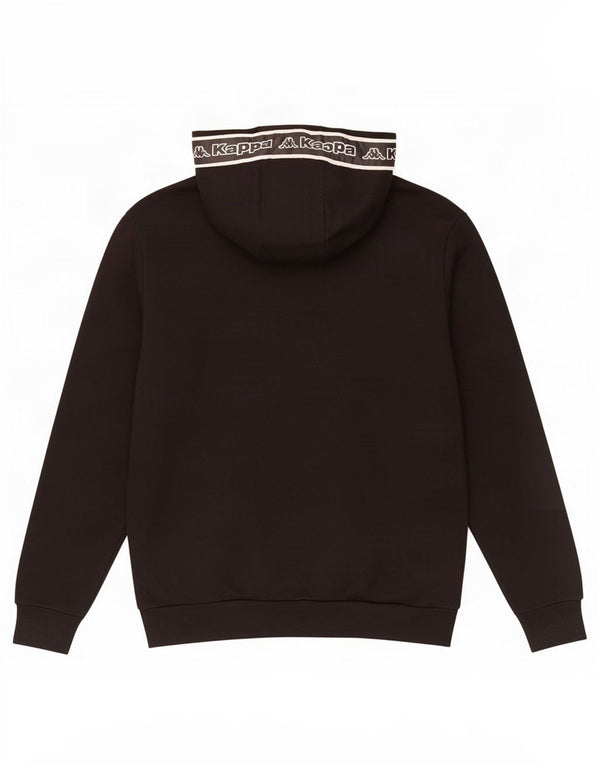 Męski sweter z kapturem Kappa, duży, czarny, bawełniany