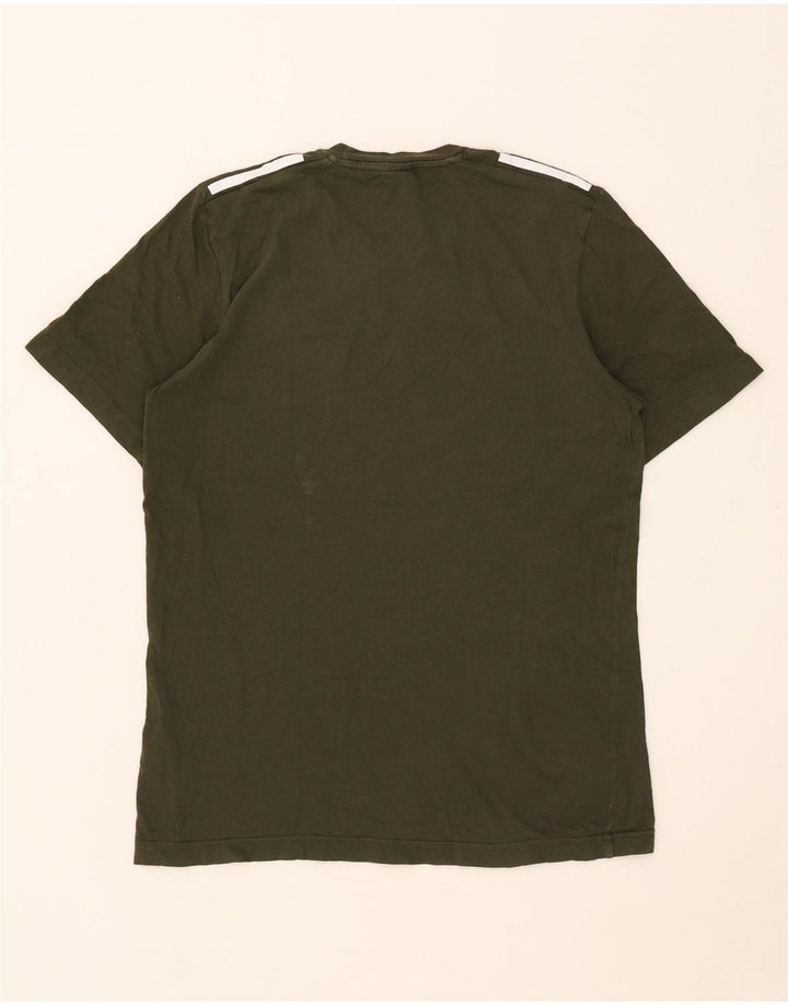 Adidas Męski T-shirt Top Mały, Bawełniany Khaki