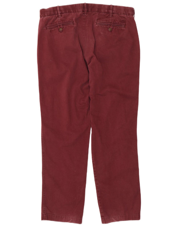 Męskie spodnie chino Marks & Spencer Blue Harbor Straight W36 L31 Burgundowe