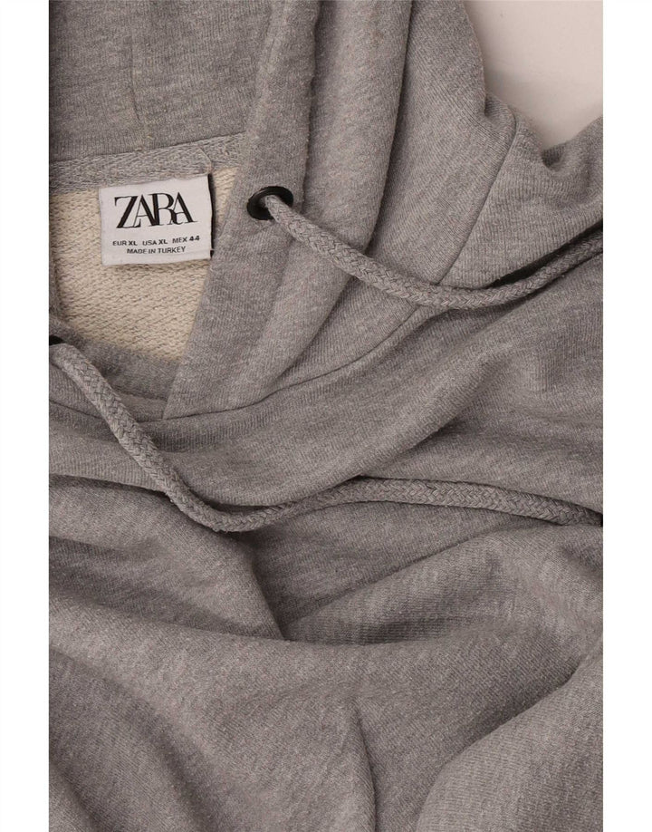 Męski sweter z kapturem Zara XL, szary