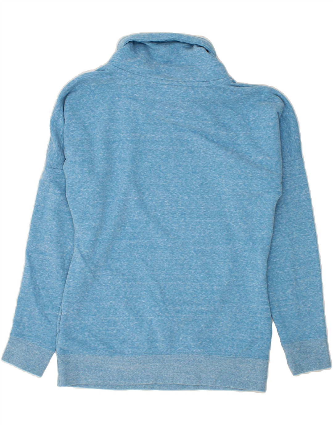 REEBOK Womens Roll Neck Sweatshirt Jumper UK 8/10 Small Blue Flecked Vintage Reebok and Second-Hand Reebok from Messina Hembry 