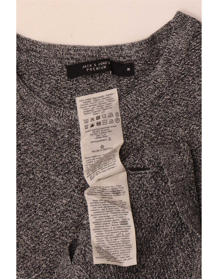 Męski top Jack & Jones z długim rękawem, średnioszary, bawełniany w cętki