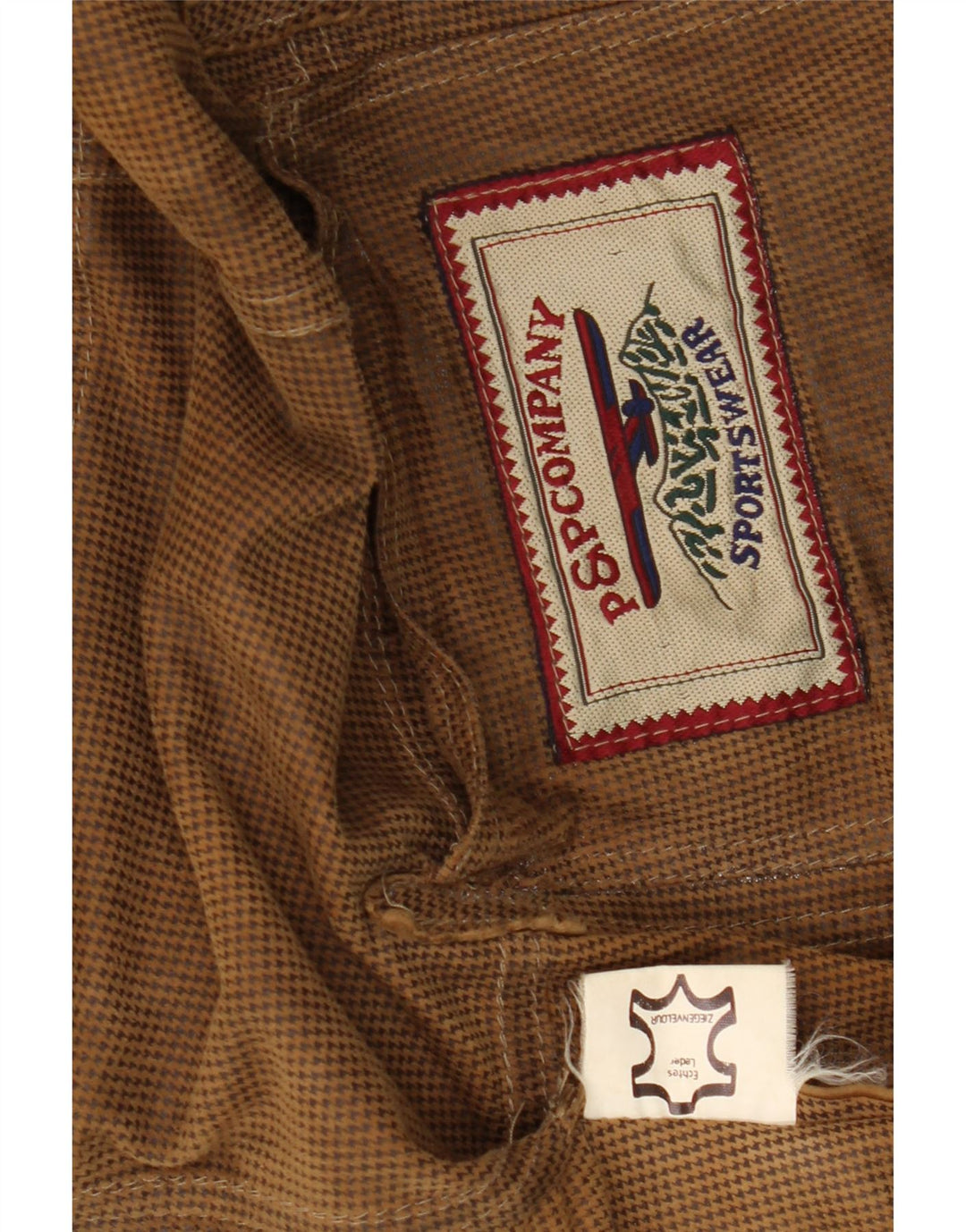 Męska marynarka zapinana na 2 guziki w stylu vintage, UK 42 XL, brązowa skóra