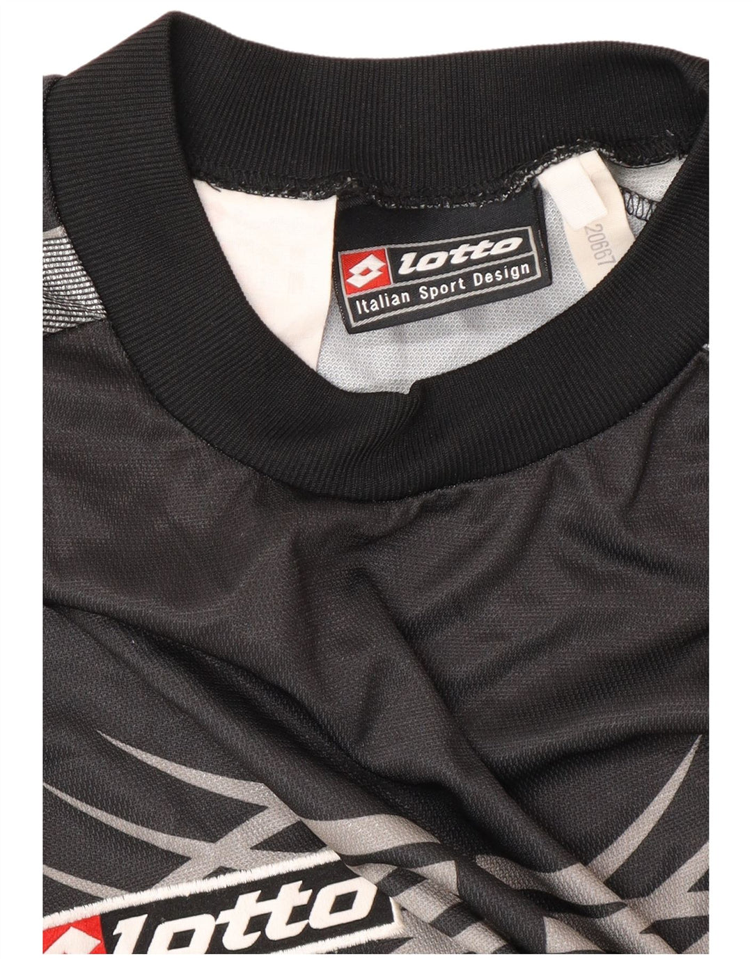 Koszulka męska Juventus LOTTO 2001-2002 z grafiką domową, duża, czarna, sportowa