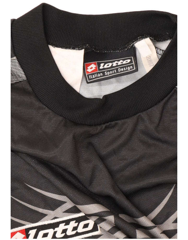 Koszulka męska Juventus LOTTO 2001-2002 z grafiką domową, duża, czarna, sportowa