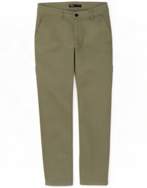 Męskie spodnie chino Zara EU 42 Large W32 L29 Zielona bawełna