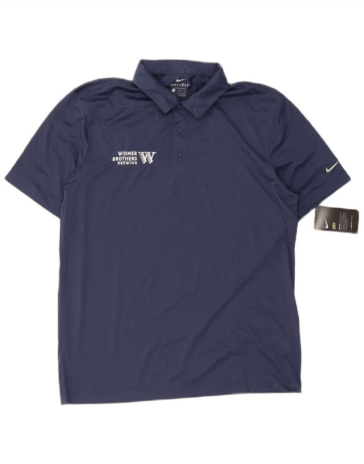 Męska koszulka polo Nike Dri Fit, średni granatowy poliester