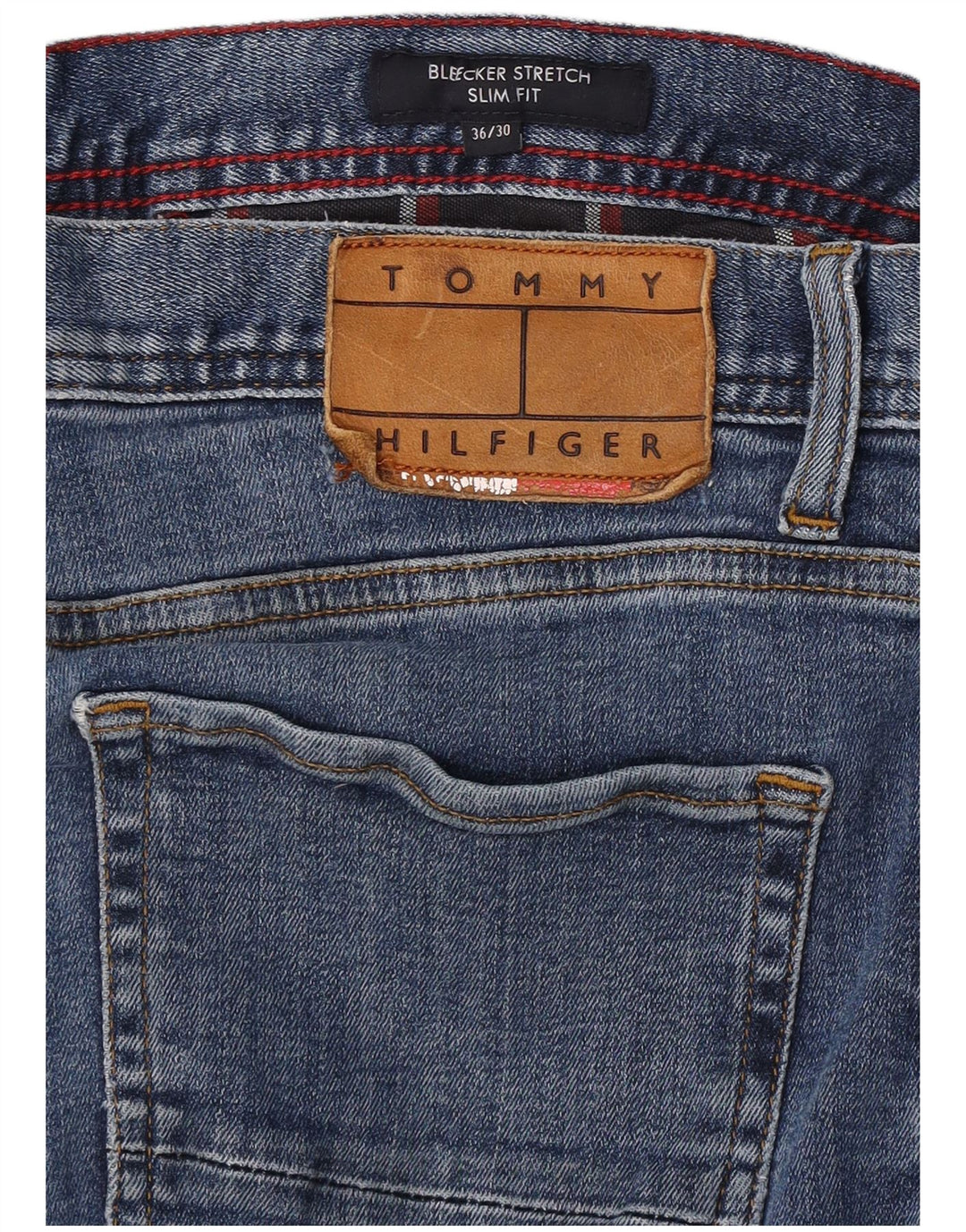 Męskie dżinsy Tommy Hilfiger Bleecker Slim W36 L10 Niebieskie bawełniane