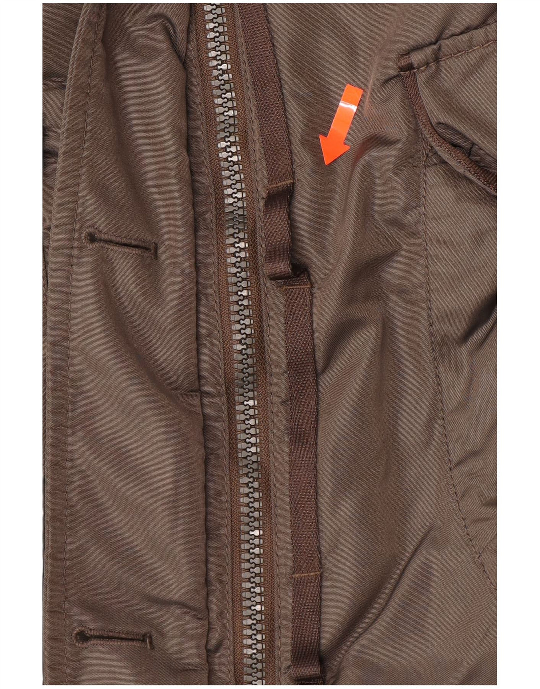 PEUTEREY Damski ocieplany płaszcz z kapturem IT 40, mały, khaki, poliester