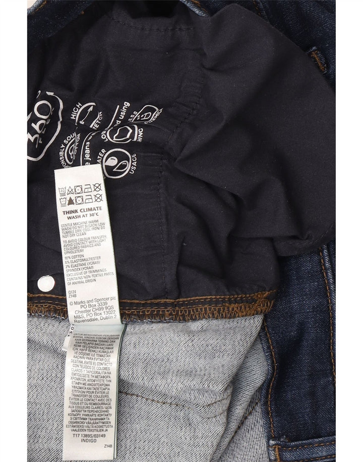 Marks & Spencer Męskie regularne jeansy slim W36 L31 Granatowa bawełna
