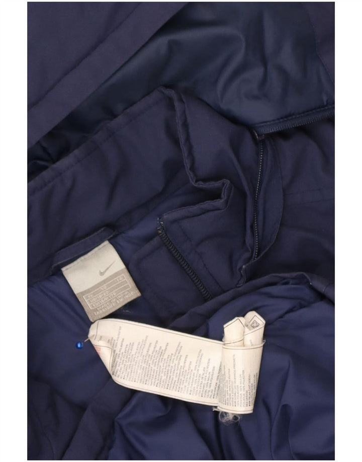 Chłopięca kurtka wiatrówka z kapturem Nike 13-14 lat XL, granatowa, poliestrowa