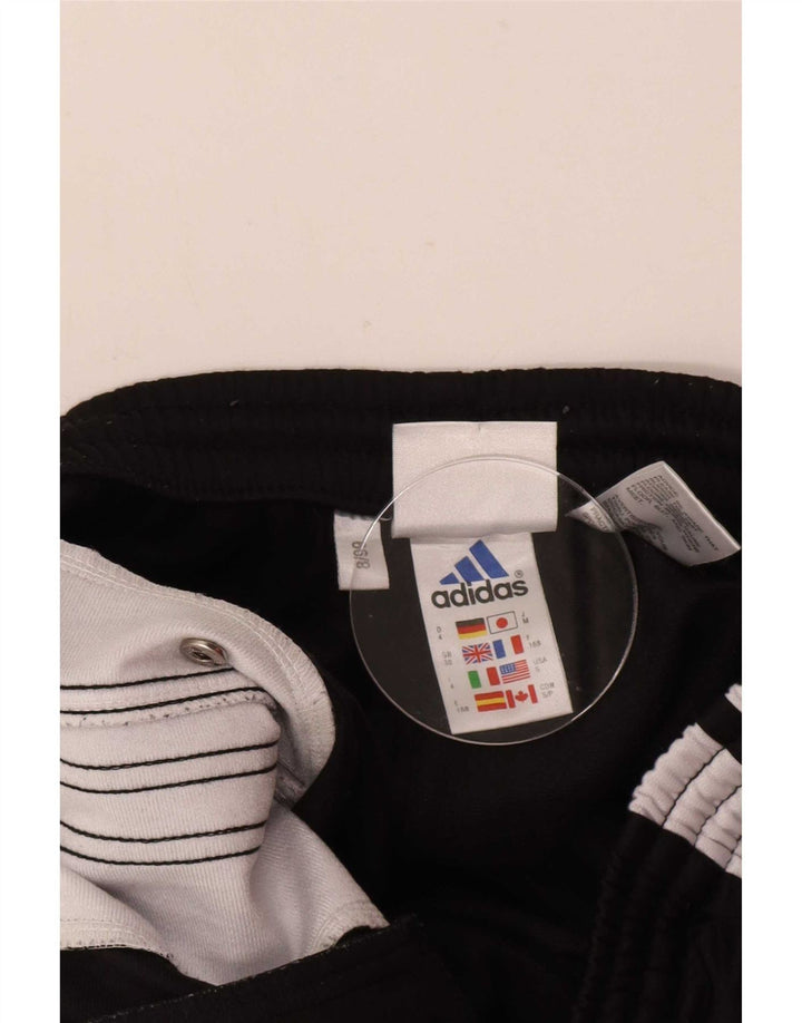 Męskie spodnie dresowe Adidas z grafiką, średni czarny, poliester z blokami kolorów
