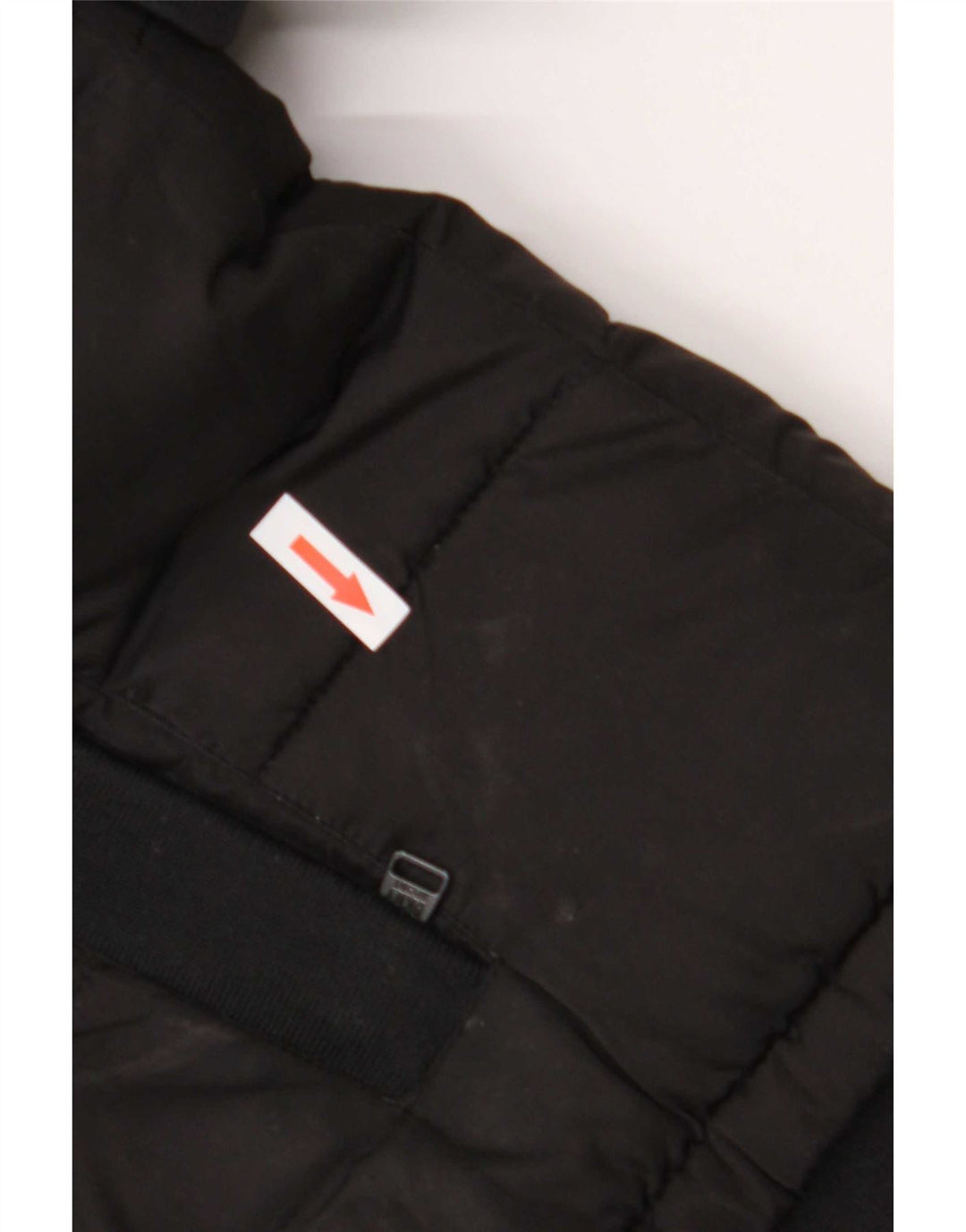 Dkny Damski płaszcz oversize z kapturem, ocieplany UK 14 Średni Czarny Poliester