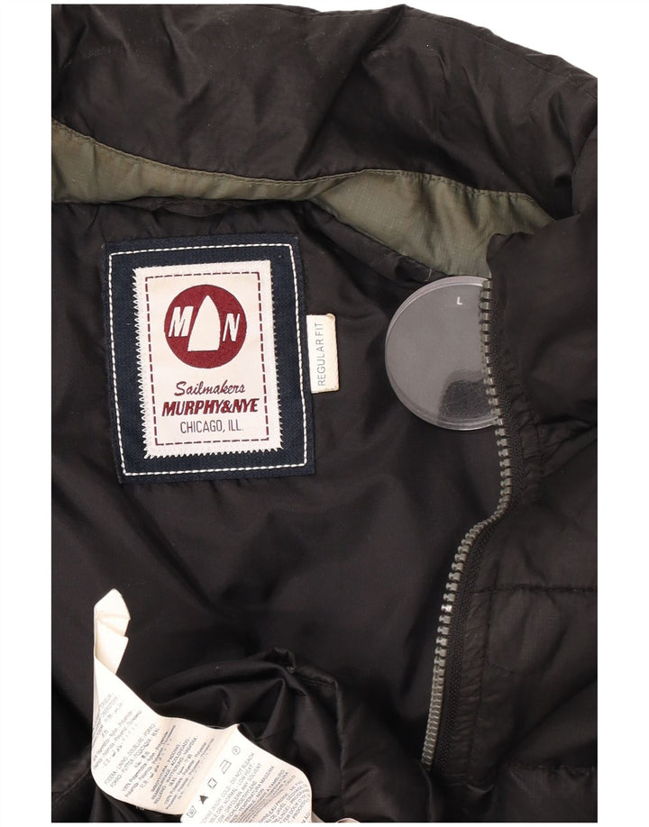 Męska wyściełana kamizelka Murphy & Nye UK 40, duża, czarna, poliamidowa