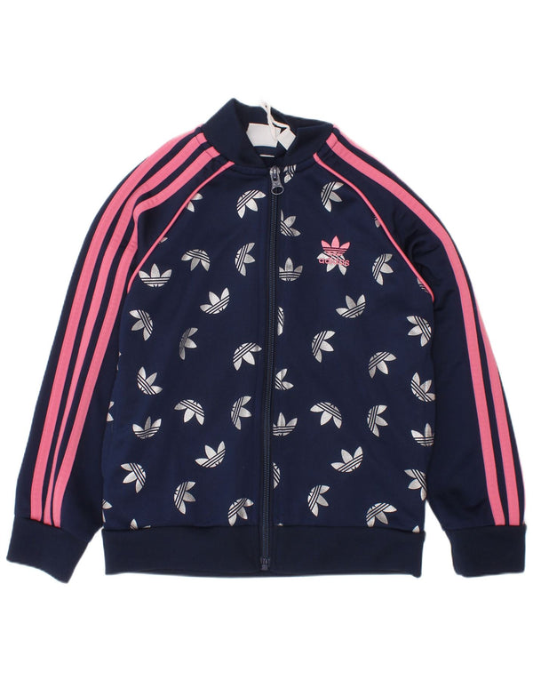 Kurtka dziewczęca Adidas Graphic Tracksuit Top Jacket 6-7 lat Granatowy Poliester