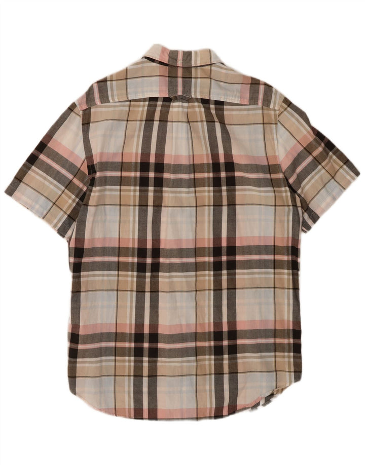TIMBERLAND Mens Regular Fit Short Sleeve Shirt Large Multicoloured Check