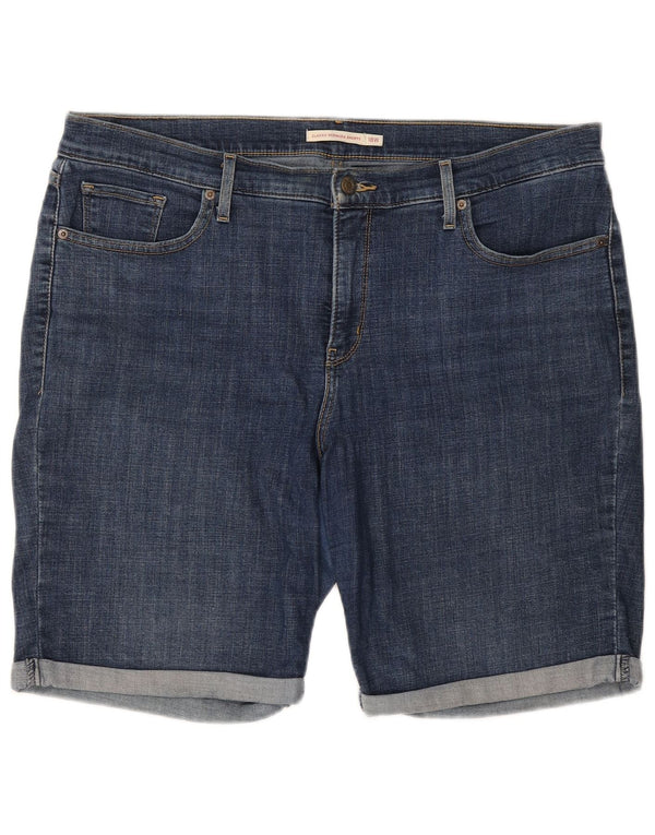 Damskie klasyczne bermudy dżinsowe LEVI'S US 18 2XL W38 Niebieska bawełna