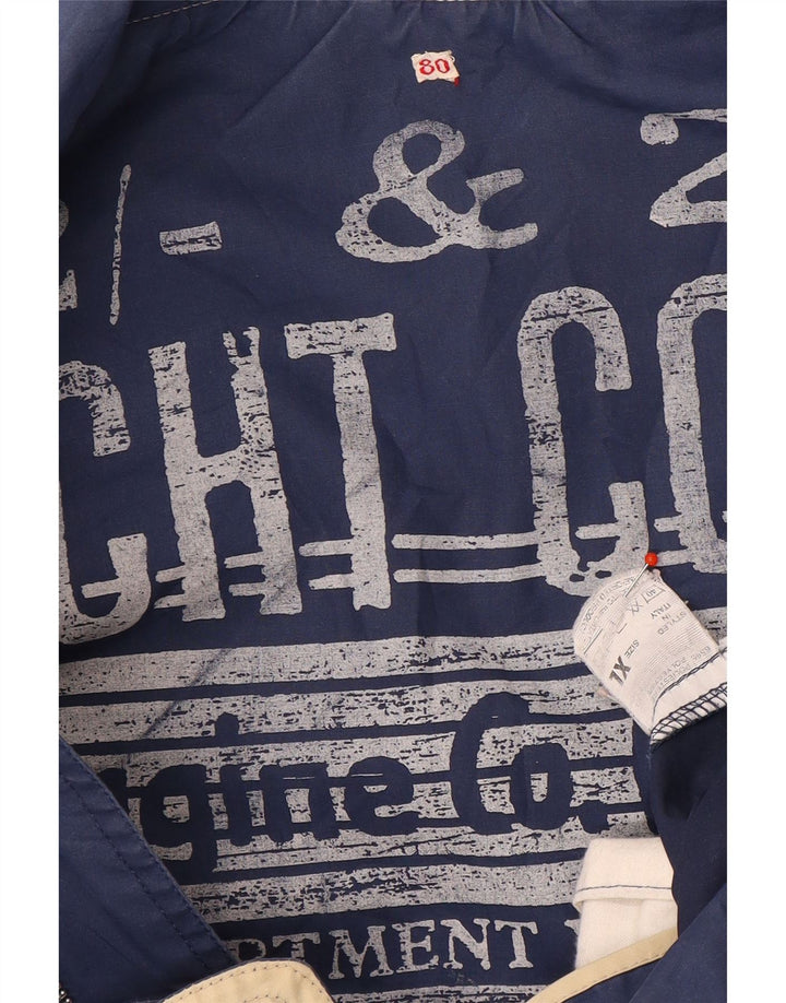 Męska kurtka użytkowa w stylu vintage UK 42 XL Granatowy poliester