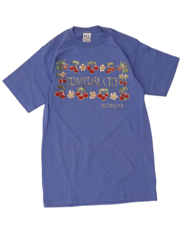 P.S.I. Damska koszulka sportowa z grafiką Top UK 12 Medium Blue Nowość