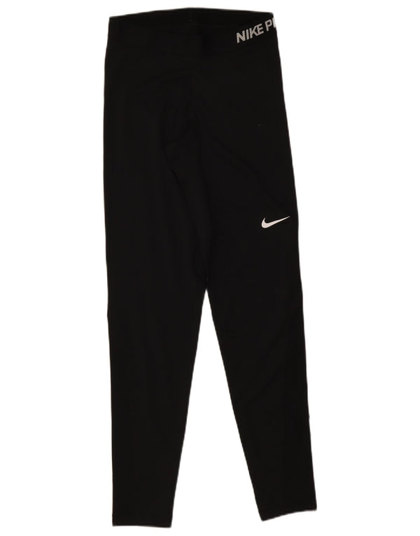 Damskie legginsy Nike Dri Fit Graphic UK 12, średni czarny poliester
