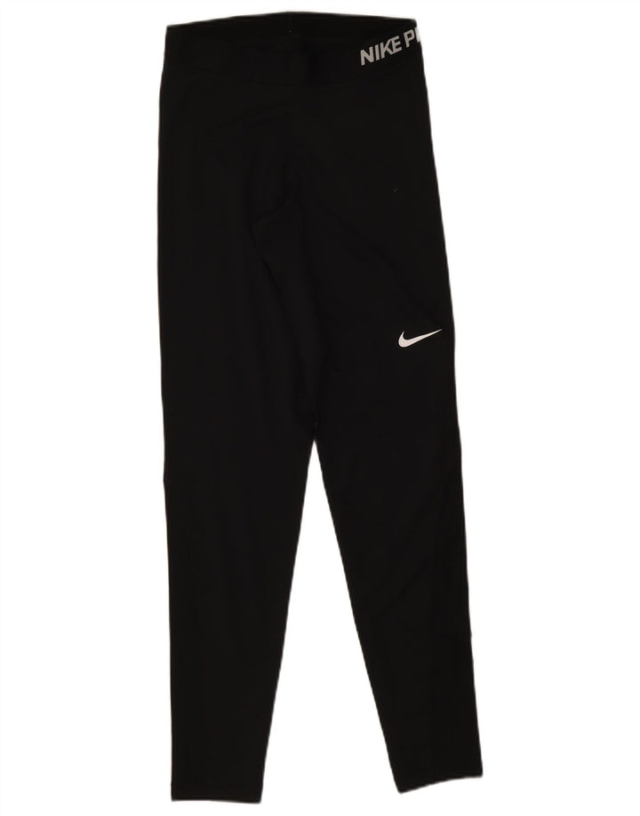 Damskie legginsy Nike Dri Fit Graphic UK 12, średni czarny poliester