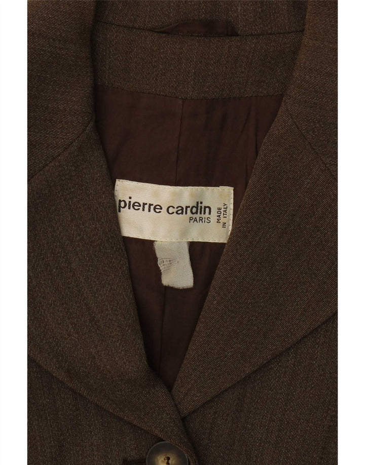 Damska marynarka Pierre Cardin zapinana na 4 guziki, UK 14, średni brąz