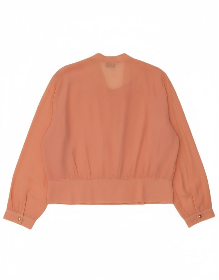 Vintage damski sweter rozpinany IT 50 XL, różowy octan