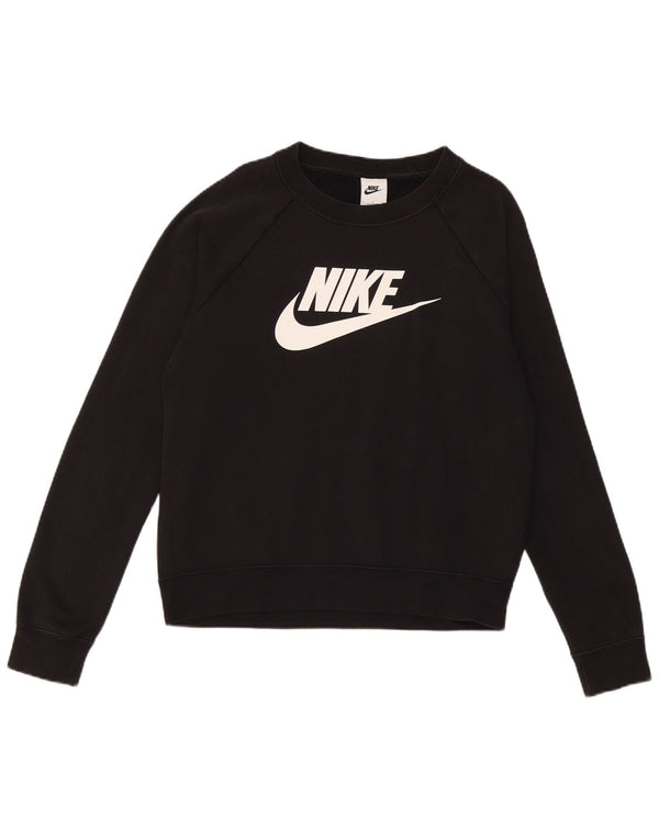 Damska bluza dresowa Nike Graphic Oversize UK 12, mała, czarna, bawełniana