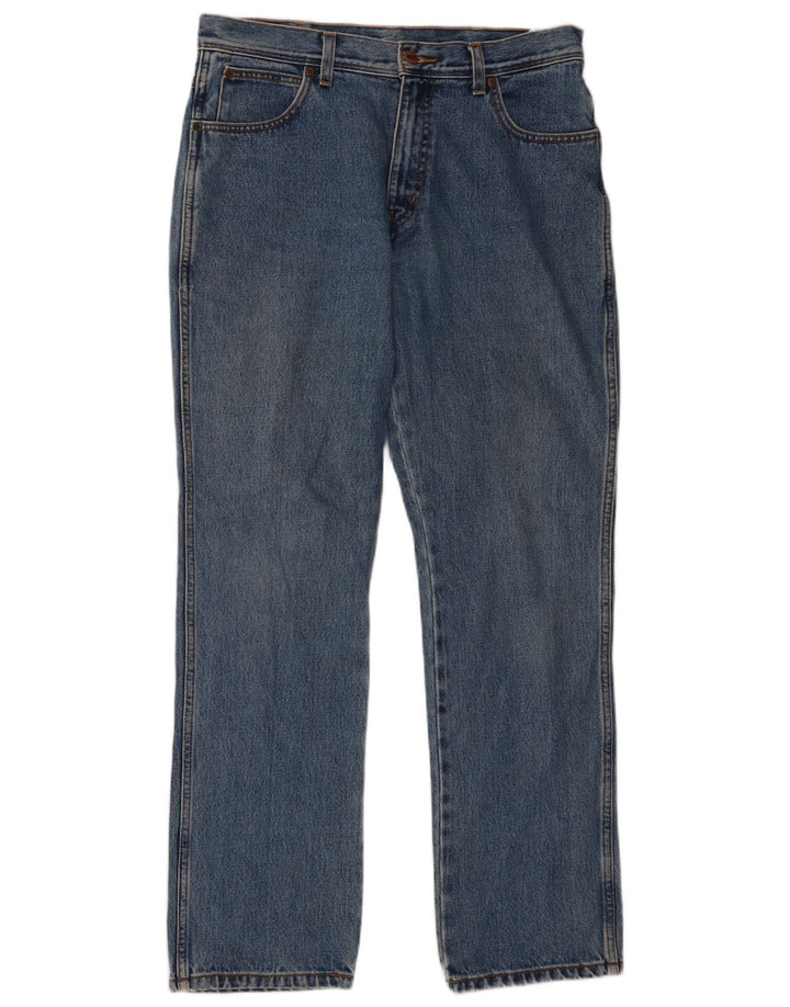 Męskie jeansy Wrangler o prostym kroju W34 L32, niebieska bawełna