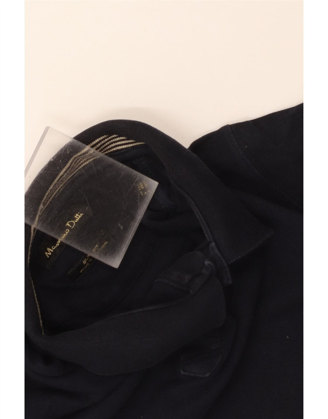 Męska koszulka polo Massimo Dutti Slim Fit, mała, granatowa