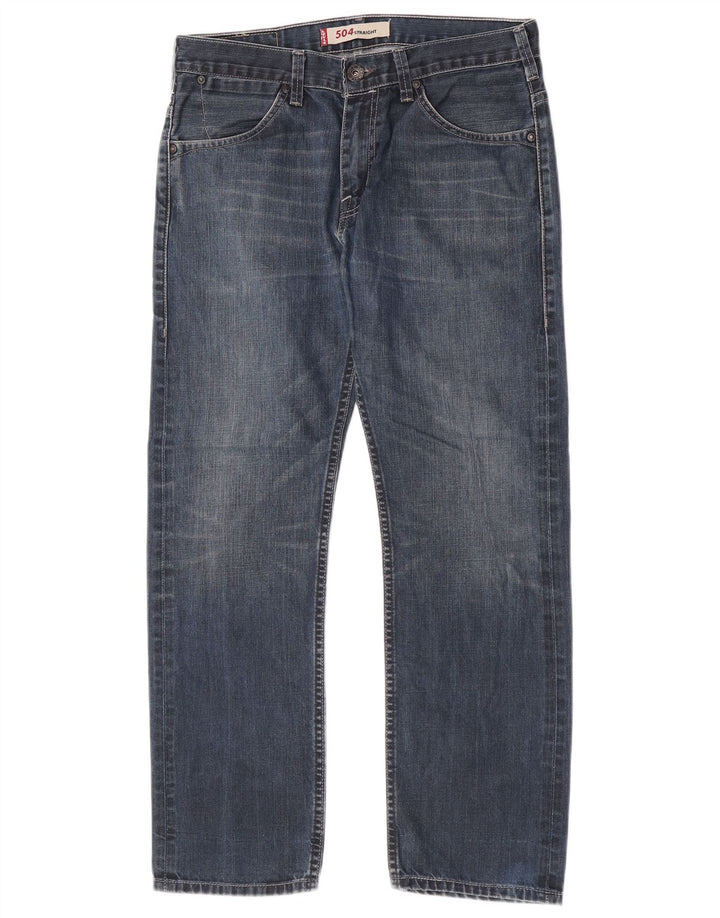 Męskie jeansy Levi's 504 Straight W32 L27 Niebieskie bawełniane