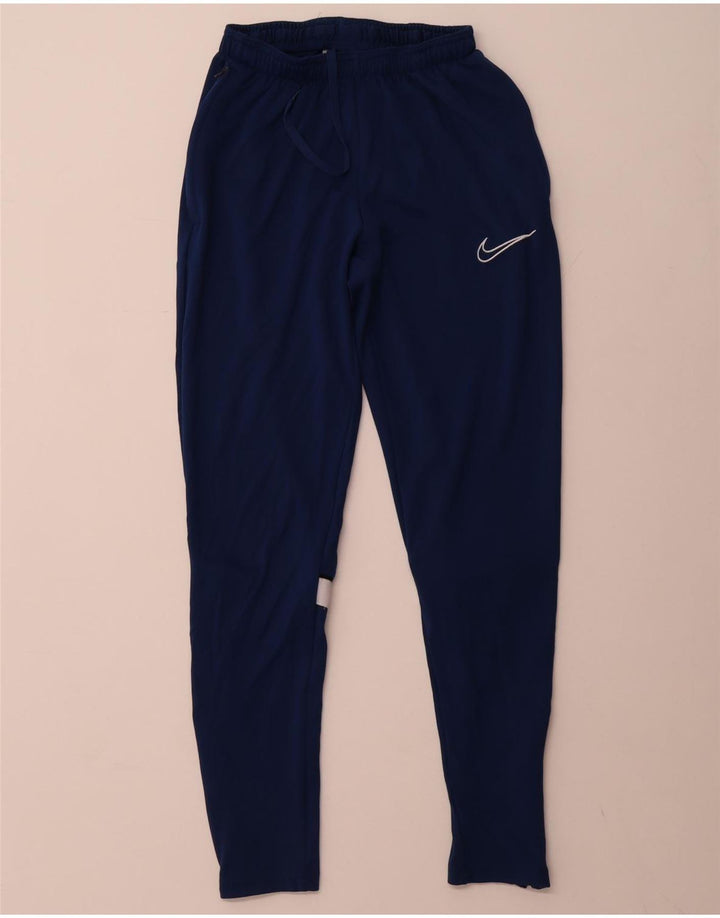 Męskie spodnie dresowe NIKE Dri Fit, małe, niebieskie, z poliestru