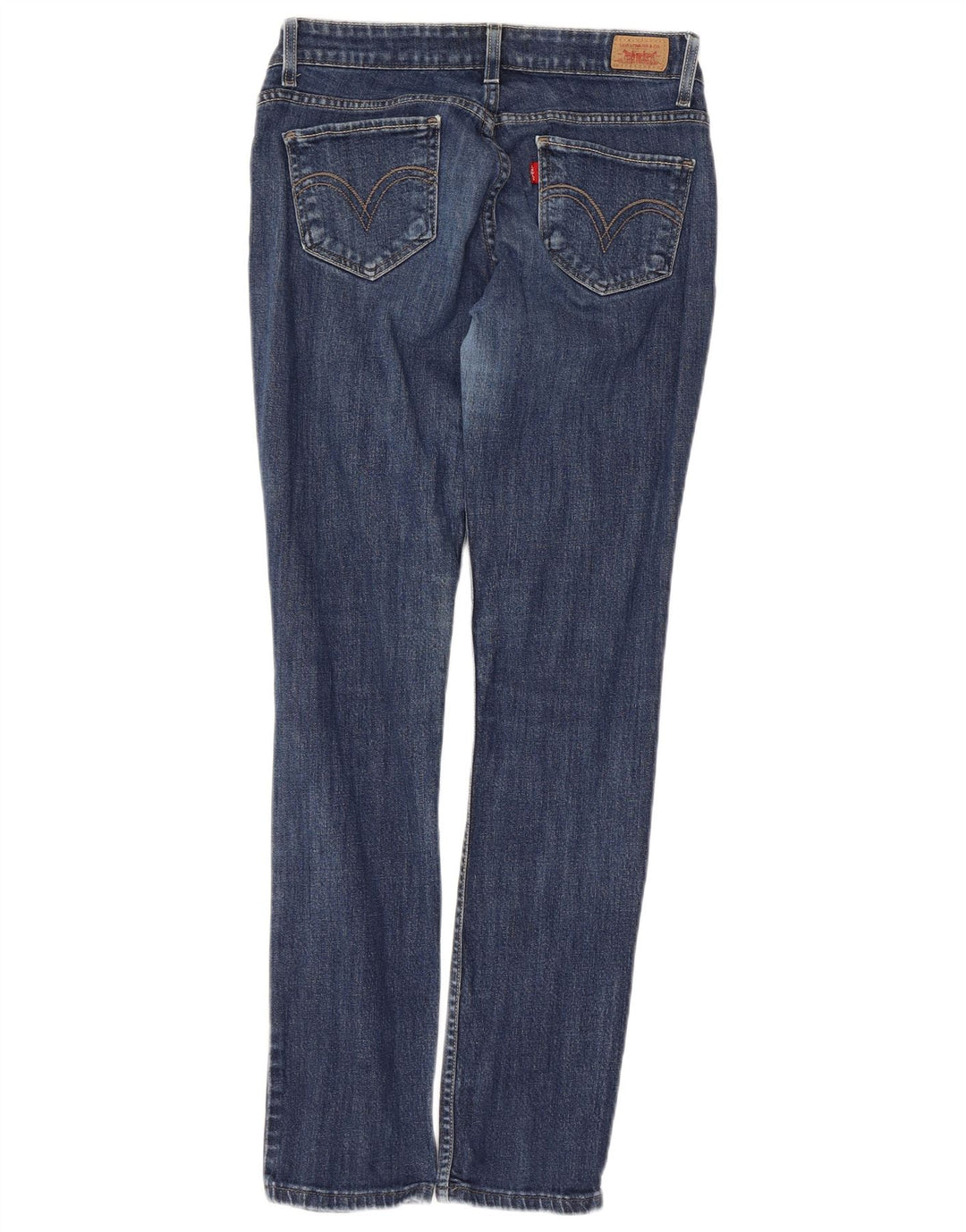 Damskie jeansy Levi's 524 Super Low Slim US 7 Medium W32 L30 Niebieska bawełna