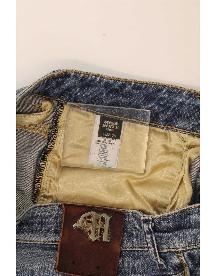Damskie spodenki jeansowe Miss Sixty Marvel W30 Średnioniebieskie, bawełniane