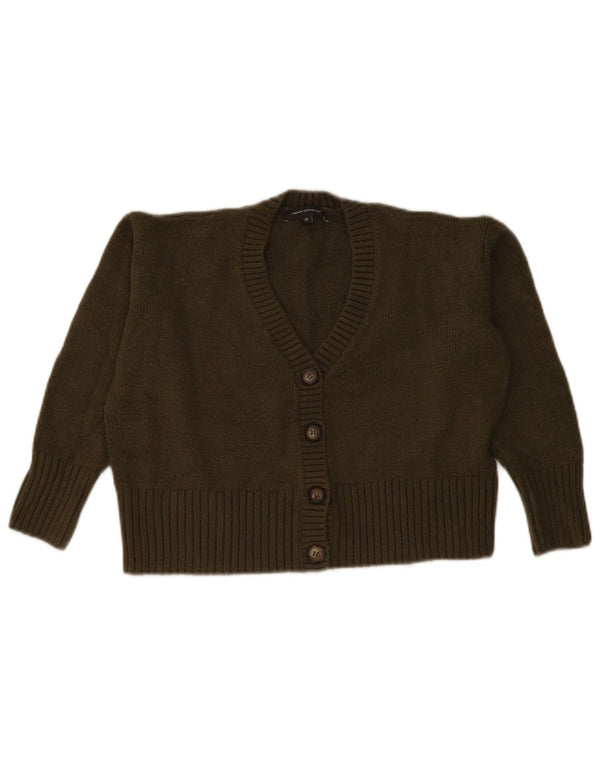 Damski sweter rozpinany French Connection UK 14, średni khaki, akryl