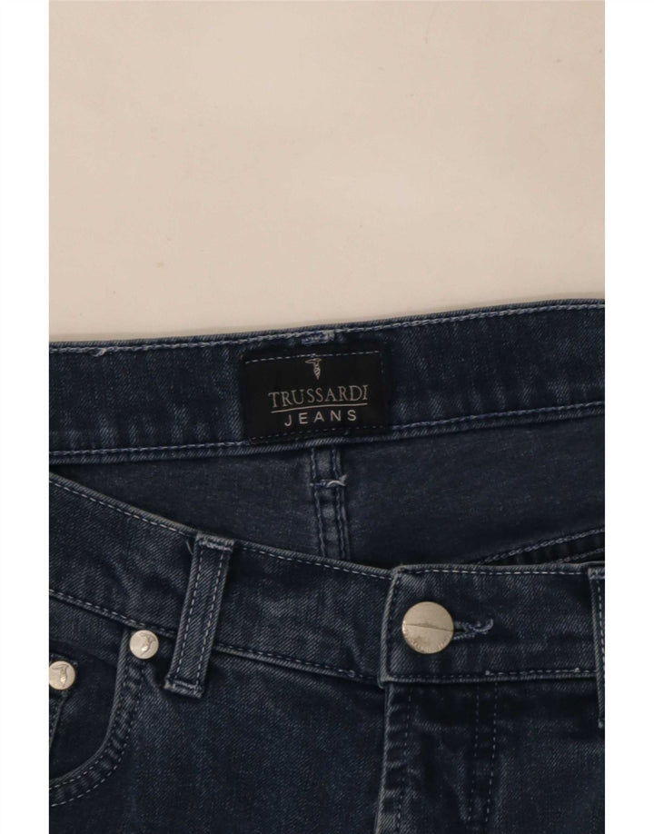 Męskie jeansy slim fit Trussardi W28 L28 granatowe