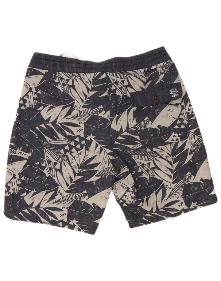 RIP CURL Mens Swimming Shorts Medium Navy Blue Floral Polyester