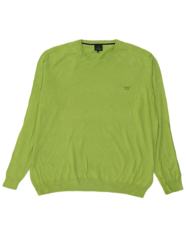 Męski sweter z okrągłym dekoltem Henry Cottons 2XL, zielona bawełna