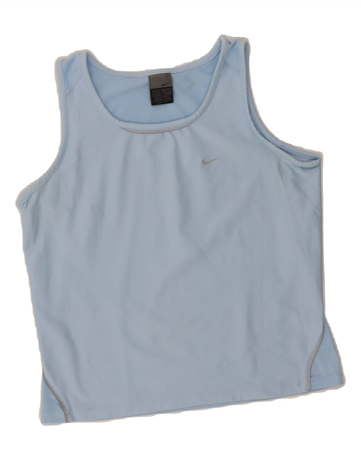NIKE Womens Vest Top UK 16/18 XL Blue Vintage Nike and Second-Hand Nike from Messina Hembry 