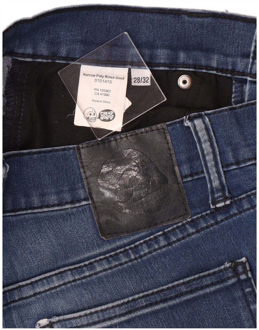 TANIE Dżinsy damskie Skinny W28 L32 Niebieskie bawełniane