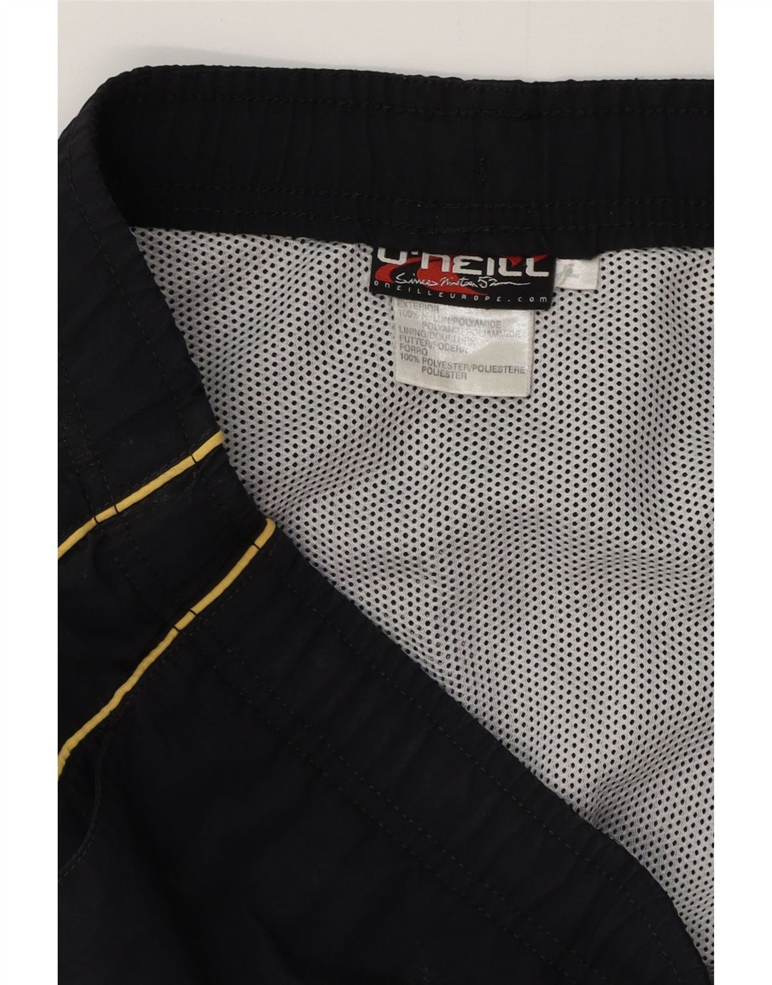 Męskie spodenki kąpielowe O'Neill z grafiką, duże, czarne, poliestrowe