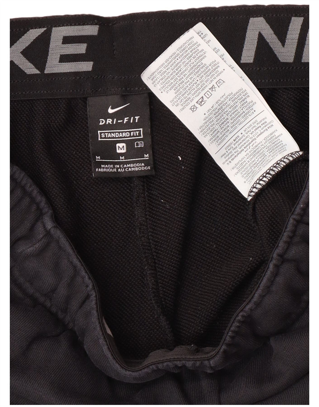 Męskie spodnie dresowe Nike o standardowym kroju Joggery, średnie czarne sportowe