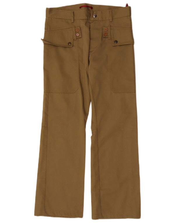 Damskie spodnie cargo Bootcut David Mayer IT 46 Large W31 L29 Khaki