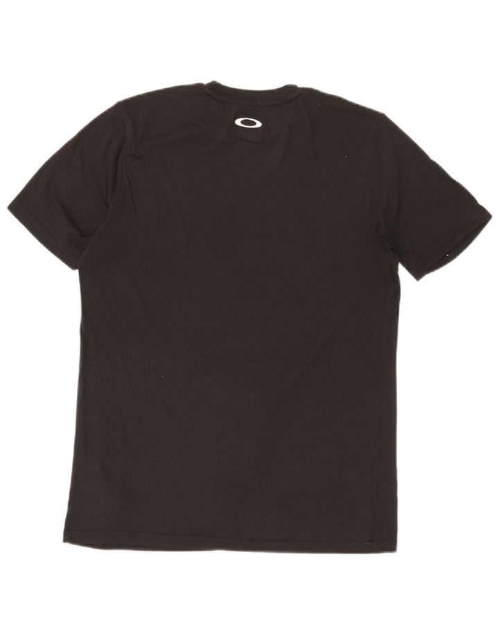 Męski T-shirt z grafiką o regularnym kroju Oakley, czarny poliester