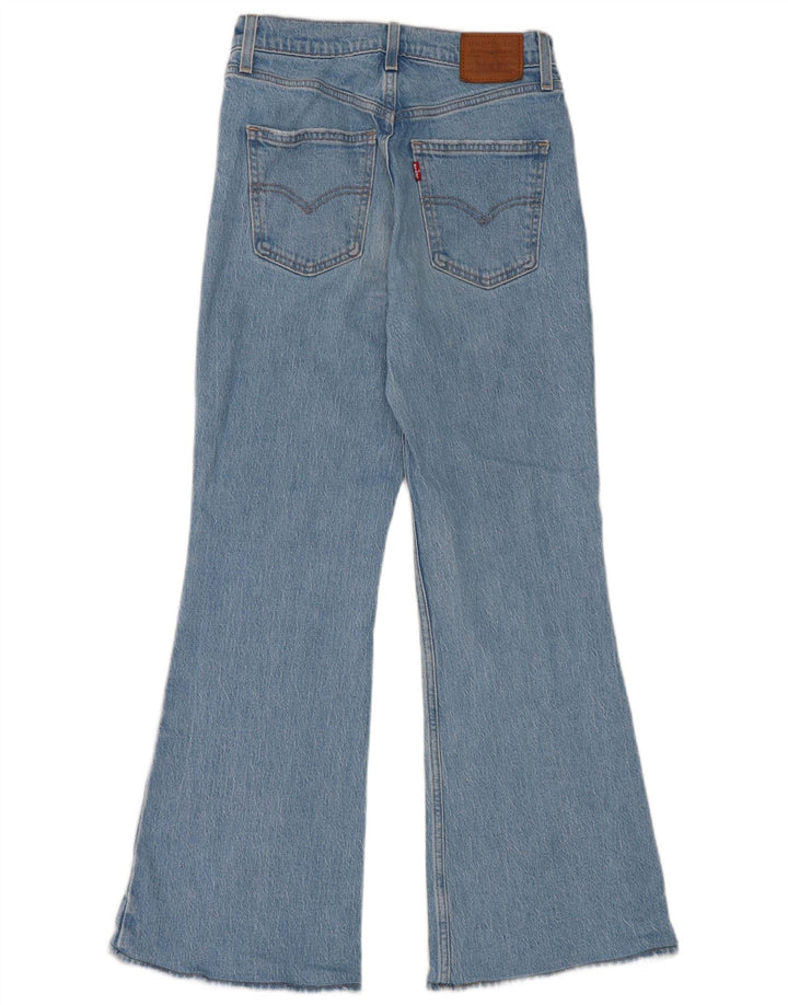 Damskie jeansy Levi's z wysokim stanem i rozkloszowanymi nogawkami W26 L27 niebieska bawełna