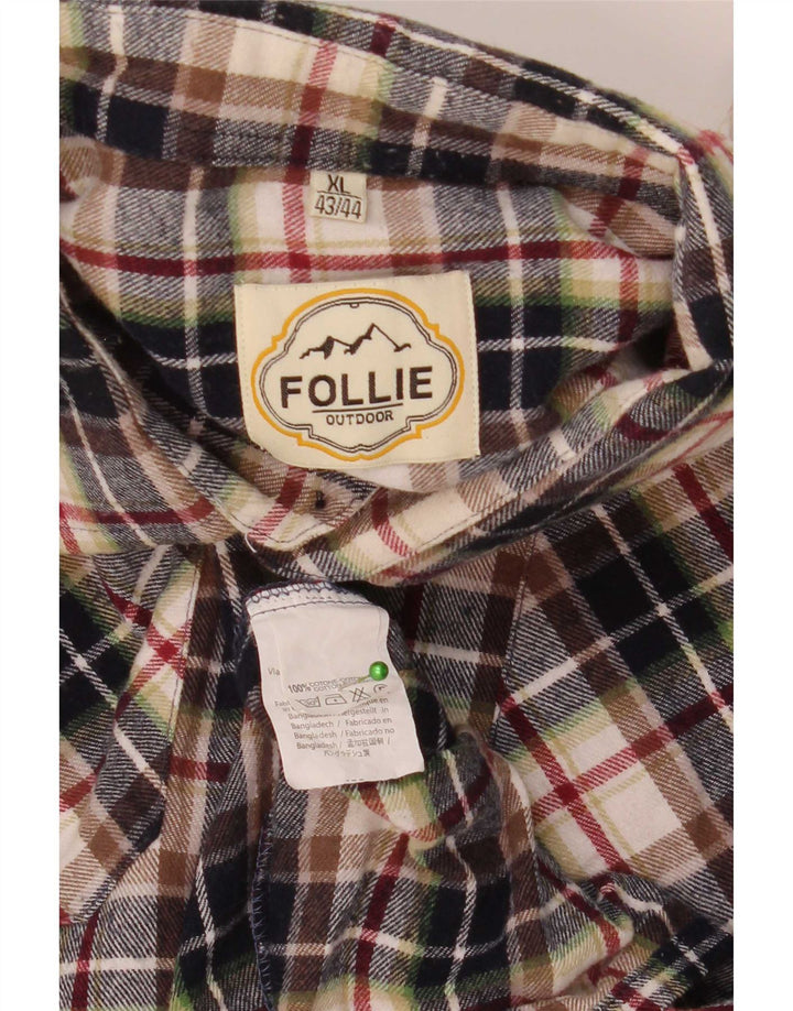 Koszula męska Follie Rozmiar 43/44 XL Bawełniana wielokolorowa krata